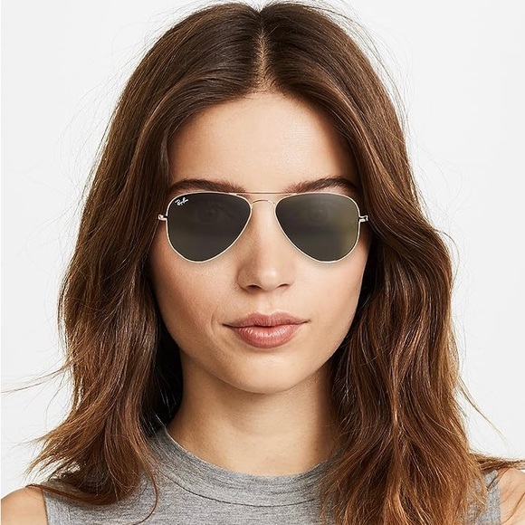 Ray Ban Small shrunken aviators 52 mm gold frames with crystal green len… - Picture 2 of 15